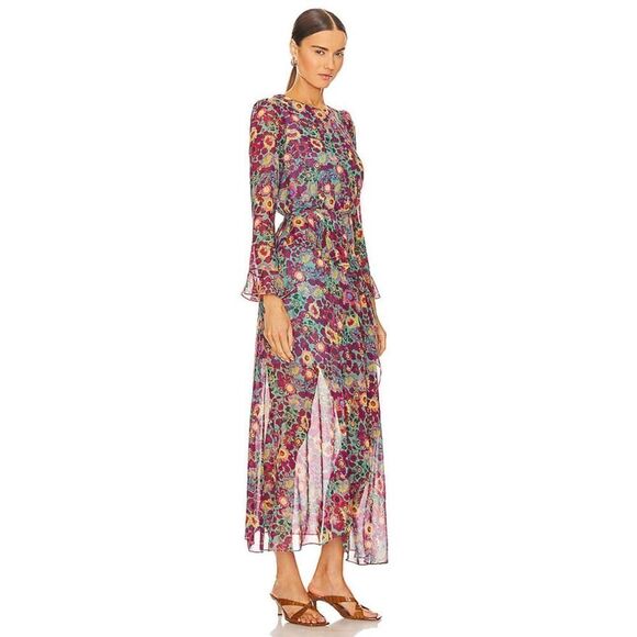 Saloni Jolene floral-print maxi dress US4 - Picture 2 of 10